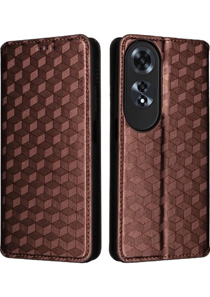 Oppo A60 4g 3D Desen Kart Yuvaları Için Kılıf Tutucu Pu Deri Manyetik (Yurt Dışından)