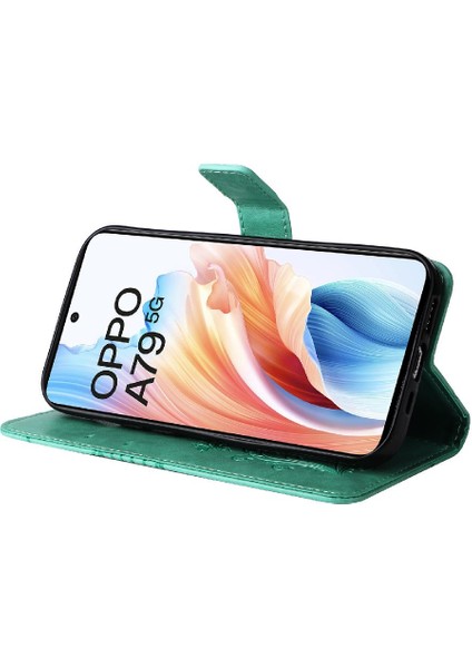 Oppo A79 5g Manyetik Kapak Için Kılıf Pu Deri Darbeye Kapak Kart ile (Yurt Dışından)