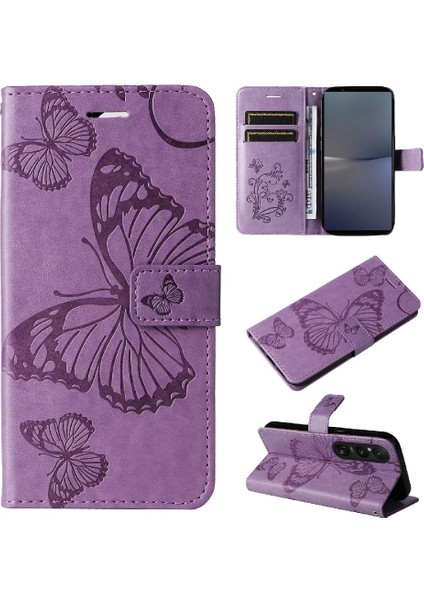 Sony Xperia 1 Vi 2024 Için Kılıf Pu Deri Darbeye Kapak Flip Kickstand (Yurt Dışından)