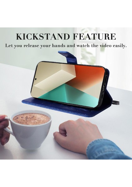 Xiaomi Redmi Not 13 Için Kılıf 5g Pu Deri Manyetik Kapak Darbeye Çevir (Yurt Dışından)