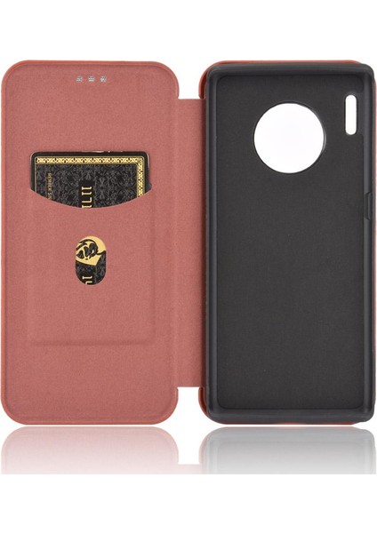 Huawei Mate 30 Pro Için Kılıf Manyetik Karbon Fiber Kart Tutucu ile Tam (Yurt Dışından) modelleri