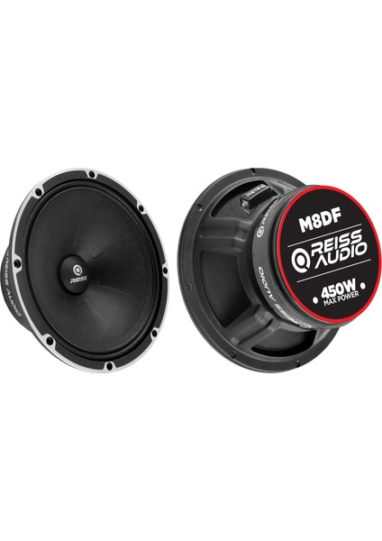 Reiss Audio RS-M8DF 20 cm Oto Midrange Hoparlör Deprem Serisi Çifti 900WATT -400 Rms