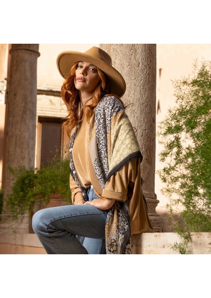 Daphne Italyan Malı Premium Series Ünlü Barbieri Yapımı Fular Bandana Como Eşarp