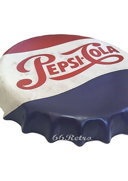 Vintage Pepsi Cola Koleksiyon Nostalji Reklam Metal Kapak 35CM