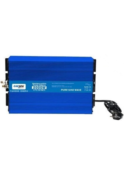 2000 Watt 12V Ups (Şebeke Şarjlı) Tamsinüs Inverter Carspa