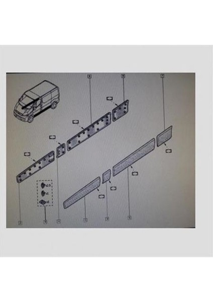 BRL-0156 Çamurluk Bandı Çıtası Arka Sağ Uzun Şase Traf...