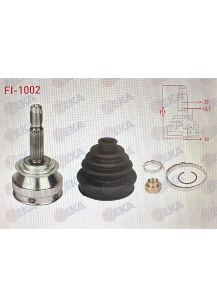 Aks Kafası Fiat Uno Veka FI-1002 - 5998706-5959385-5944689 fiyatları