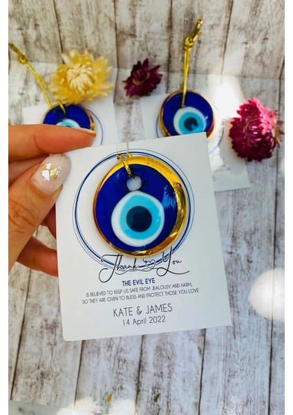 Altın Detyalı Nazar Boncuğu-