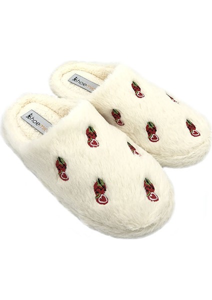 Karla Nakışlı Kadın Ev Terliği