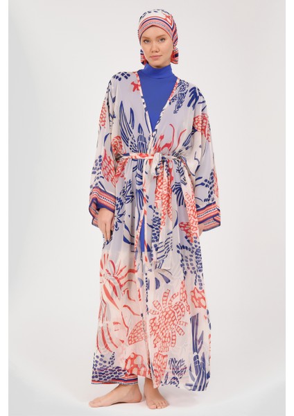 Yakamoz Desenli Pareo 7052 Saks