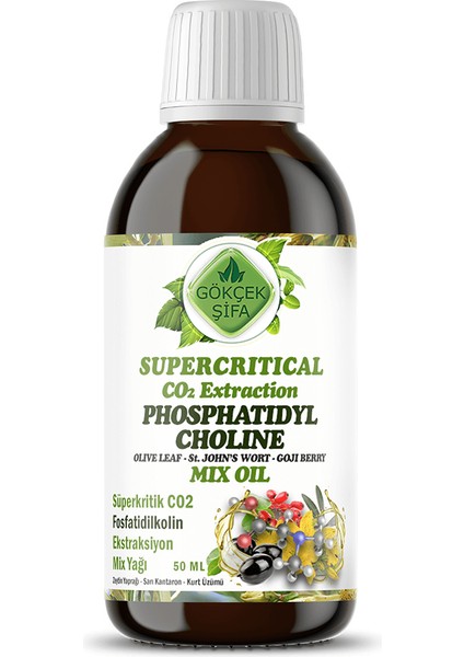 Fosfatidilkolin Süperkritik Mix Yağı 50 ml (PHOSPHATİDYLCHOLİNE SUPERCRİTİCAL MİX OİL)