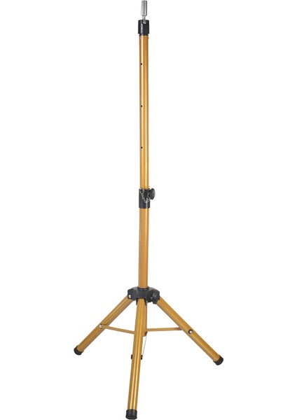 Kuaför Eğitim Mankeni Için Metal Tripod - Simli Gold + Taşıma Çantası