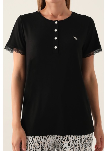 2898 Lacy Kadın Kısa Kol Pijama Takımı fiyatları