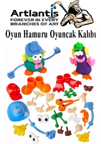 Oyun Hamuru 4 Renk Play-Doh Oyuncak Merdane Silindir Kesici Şekiller Kalıp Enjektör Seti 1 Paket Okul Öncesi Kreş Anasınıfı Etkinlik