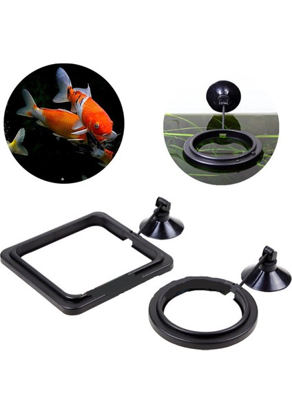 Bir Stil Besleme Halkası Akvaryum Balık Tankı Istasyonu Yüzen Balık Besleme Yuvarlak Gıda Katranı Besleyici Squarecircle Ev Balık Besleme Çerçevesi (Yurt Dışından) modelleri