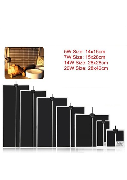 5W Abd Fiş Stili Reptielen Warmte Mat Klimmen Huisdier Verwarming Isıtıcı Pedler Verstelbare Temperatuur Controller Matten Reptielen Lever (Yurt Dışından)