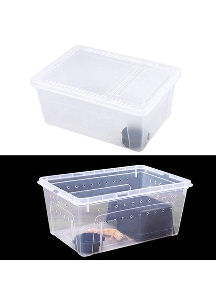 S Tarzı Küçük Yetiştirme Kutusu Sürüngen Kaplumbağa Plastik Saklama Kutusu Örümcek Böcek Yılan Teraryum Pet Evler Için Kuluçka Konteyner Besleme (Yurt Dışından)