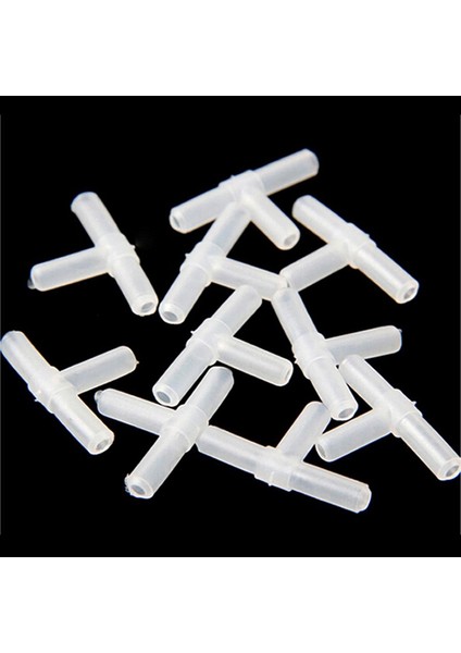 Beyaz Stil Tek Boyut Lastik Akvaryum Hava Tee Eklemleri T 3 Yollu Eklemler T-Bağlantı Balık Tankı Hava Pompası Hattı Boru Boru Hattı Konnektörleri Dia. (Yurt Dışından)