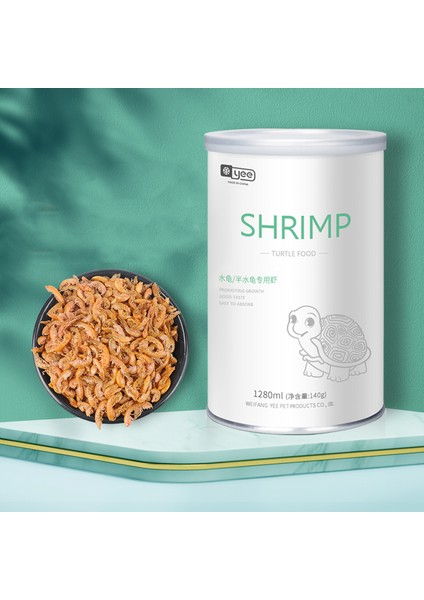 Karides 1280ML 140G Tarzı Kaplumbağa Kaplumbağa Sürüngen Hamster Yemi Kurutulmuş Frimp Yemek Kurdu Ekmek Solucan Akvaryum Balık Yemi (Yurt Dışından)