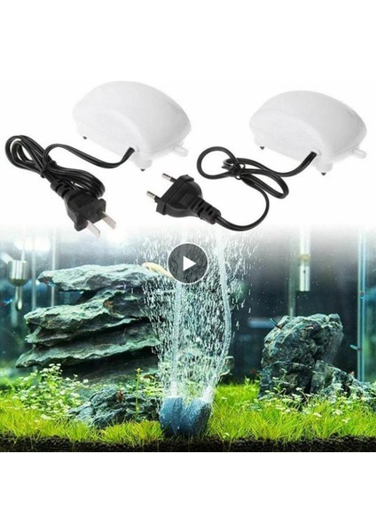 Ulusal Stil Ab Abd Akvaryum Hava Pompası Balık Tankı Mini Kompresör Tek Çift Çıkışlı Çek Valf Tüpü Su Aksesuarları 2W (Yurt Dışından) indirimleri