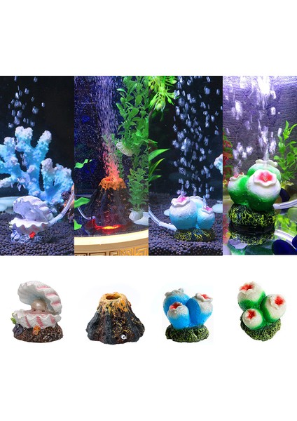 5X5CM Tarzı Resim Olarak Yeni Hava Taş Kabarcık Difüzör Akvaryum Dekorasyonu Deniz Inci Kabuğu Volkan Mercan Çiçek Süsleme Arazi Su Manzarası Balık Tankı Için (Yurt Dışından) fiyatları