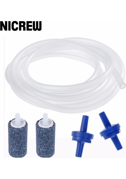 Beyaz Stil M Beden Ncrew 2m Havayolu Borusu Balık Tankı Hava Pompası Aksesuarları, Akvaryumlar Için Kabarcık Bırakma Hava Taşları ve Hava Valfleri ile (Yurt Dışından) fiyatları