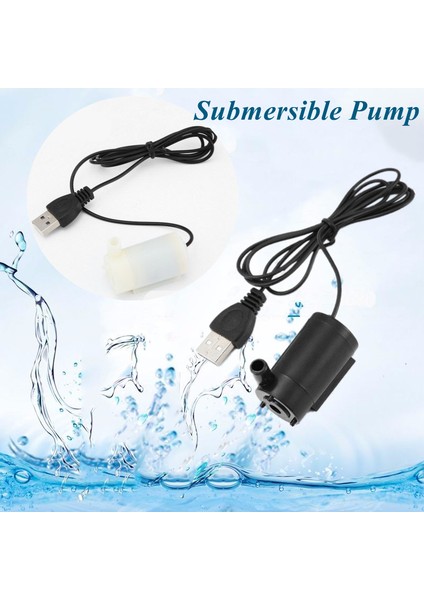 6MMX1M Hortum Stili Mikro 5V USB Dc Düşük Gürültü Fırçasız Motor Gerilimi 120LH Akvaryum Balık Tankı Elektrikli Pompalar Dalgıç Pompa Dilsiz Bir Metre Hattı (Yurt Dışından)