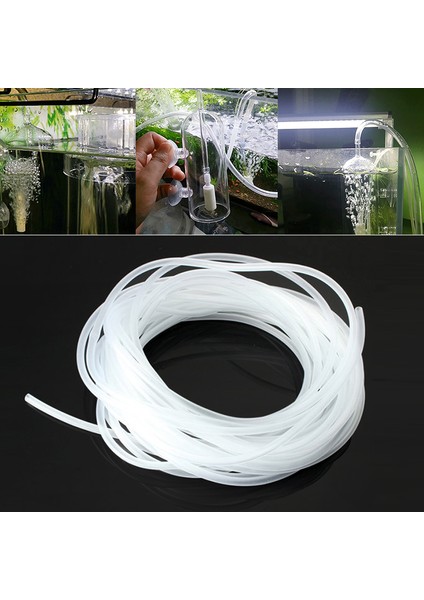3m Tarzı 1 Parça Aquariu Oksijen Pompası Hortumu Hava Kabarcığı Taş Akvaryum Balıkları Tankı Gölet Pompa Tüpü Beyaz Renk Akvaryum Fishtank Araçları Dropship (Yurt Dışından) fırsatları