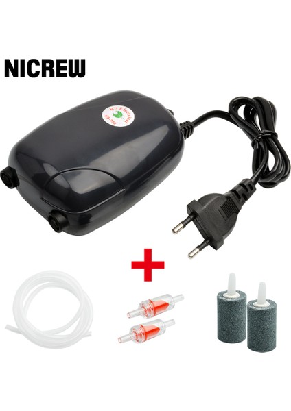 3W Tarzı Au Fişi Nıcrew Akvaryum Hava Pompası Balık Tankı Mini Kompresör Akvaryum Için Tek Çift Çıkışlı Çek Valf Tüpü Su Aksesuarları (Yurt Dışından) fiyatları