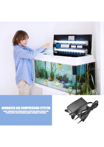 Düz Fiş Stili Akvaryum Hava Pompası Sessiz Büyük Gaz Hacmi Akvaryum Oksijen Pompası Çeşmesi Balık Tankı Gölet Hava Kompresörü Oksijen Su Pompası (Yurt Dışından) indirimleri