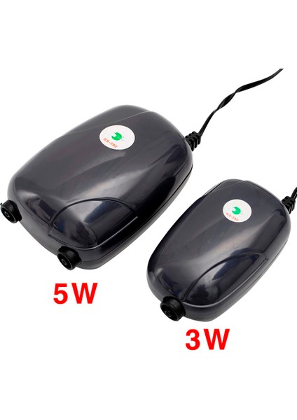 3W Tarzı Abd Fişi Akvaryum Hava Pompası Balık Tankı Mini Kompresör Çek Valf Tüplü Tek Çift Çıkışlı Su Aksesuarları 220V 3W 5W (Yurt Dışından)