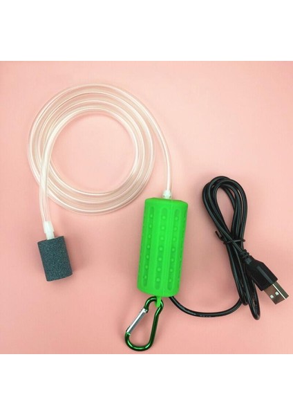 Longbangdian Shop Yeşil Stil Akvaryum Balık Tankı Oksijen Hava Pompası Kompresörü Sessiz Taşınabilir USB Mini Enerji Tasarruflu Havalandırma Ev Mağazası Için 7 Renk Balık Kaynağı (Yurt Dışından)