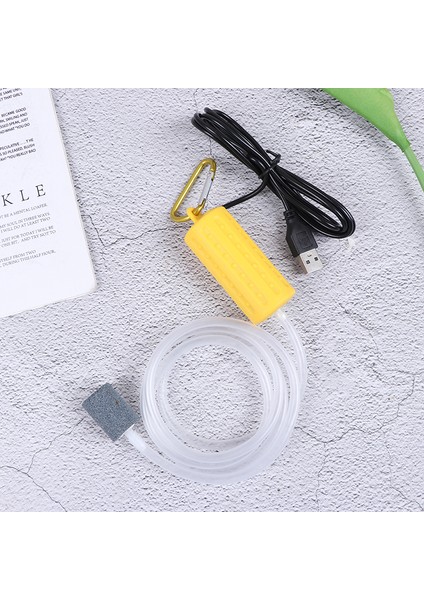 Sarı Stil Taşınabilir USB Mini Oksijen Hava Pompası Akvaryum Hava Pompası Balık Tankı Sessiz Enerji Tasarrufu Malzemeleri Ultra Sessiz Süs Oksijen Tasarrufu (Yurt Dışından)