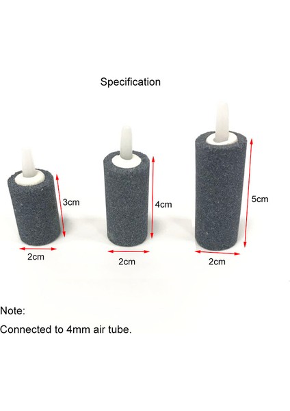 Gri Tarzı 1.5cmx2.5cm Silindirik Hava Kabarcık Taş Akvaryum Balık Tankı Havalandırıcı Pompa Hidroponik Oksijen Difüzör Oksijen Mineral Kabarcıklar Aksesuarları (Yurt Dışından) fırsatları