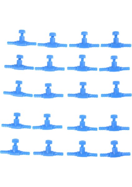 Mavi Stil 20 Adet Akvaryum Hava Hattı Boru Boru Tüp Ayarlanabilir Konnektör Pompa Akış Kontrol Vanaları Anahtar Dokunun 4*6mm Hortum Trakea (Yurt Dışından) fiyatları