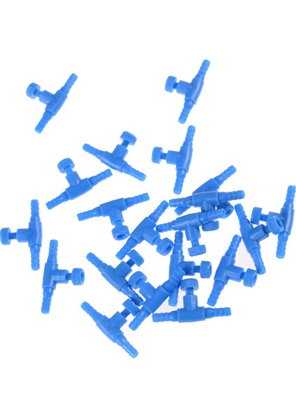 Mavi Stil 20 Adet Akvaryum Hava Hattı Boru Boru Tüp Ayarlanabilir Konnektör Pompa Akış Kontrol Vanaları Anahtar Dokunun 4*6mm Hortum Trakea (Yurt Dışından) fırsatları