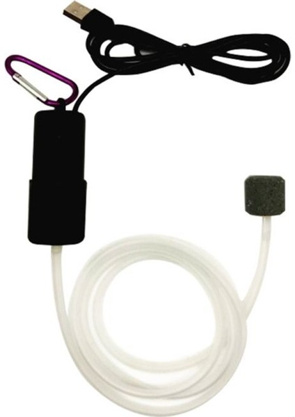 Siyah Stil Taşınabilir Mini USB Akvaryum Balık Tankı Oksijen Hava Pompası Sessiz Enerji Tasarrufu Kompresör Su Teraryum Aksesuarı (Yurt Dışından)