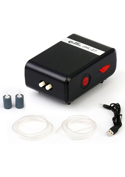 Beyaz Stil USB Şarj Akvaryum Hava Oksijen Pompası Balık Tankı Taşınabilir Açık Balıkçılık Çift Delik Hava Pompası Kompresör USB Şarj Lityum Pil (Yurt Dışından) fiyatları