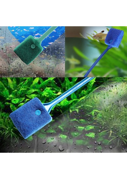 Yeşil Stil Tek Boyut 40CM Akvaryum Balık Tankı Temizleme Sünger Ovma Fırçası Scrubber Yosun Sökücü (Yurt Dışından) fiyatları