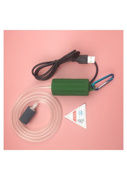Koyu Yeşil Stil Nıcrew Akvaryum Hava Pompası Oksijen Pompası Çek Valf Taşınabilir Mini USB Sessiz Enerji Tasarruflu Pompa Balık Tankı Akvaryum Aksesuarları (Yurt Dışından)