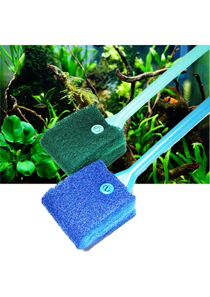 Mavi Stil 40CM 2 Taraflı Temizleme Fırçası Plastik Sünger Akvaryum Camı Yosun Temizleyici Cam Bitki Akvaryum Balık Tankı Akvaryum Aksesuarları Balık Için (Yurt Dışından) fiyatları