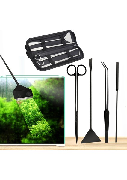 5 Adet Set Stili Akvaryum Aletleri Seti Bitkiler Cımbız ve Otlar Çim Paslanmaz Çelik Temizleme Aletleri Bitkiler Balık Tankı Aksesuarı (Yurt Dışından) fiyatları