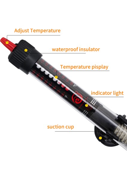 Longbangdian Shop 50W Tarzı Ab Fişi Akvaryum Isıtma Çubuğu Ayarlanabilir Su Isıtma Çubuğu Dalgıç Sabit Sıcaklık Kontrolü (Yurt Dışından)