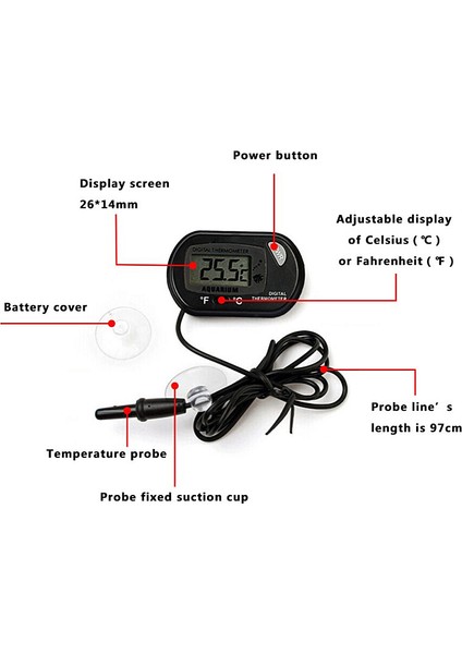 Longbangdian Shop 1pc3 Tarzı 58X37X16MM 2021 Sıcak Satış LCD Dijital Ekran Sensörü Akvaryum Su Termometresi Denetleyici Kablolu Balık Tankı Aksesuarları Akvaryum Termometresi (Yurt Dışından)