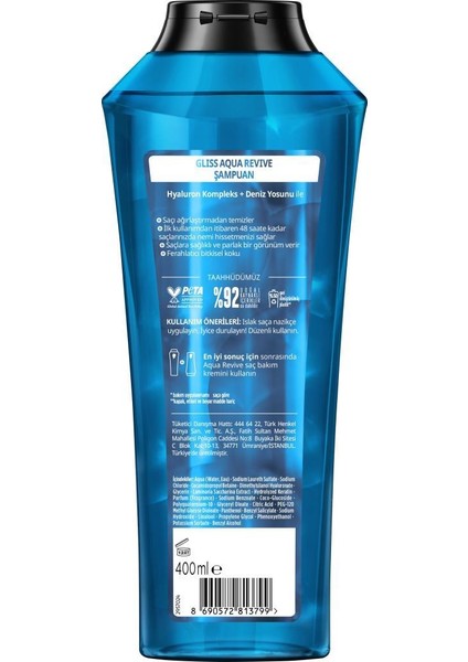 Aqua Revive  Şampuan 400 Ml X 3 Adet