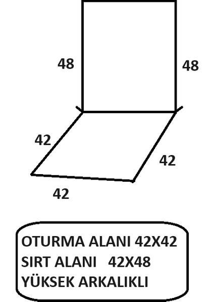 Sandalye Minderi Büyük Arkalıklı Yıkanabilir 4'lü Alacatı Desen 4 cm Sünger