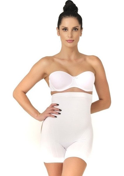 Basen Açık Boxer Kadın Korse 2033 Beyaz