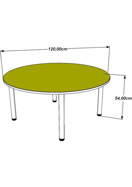 Anaokulu Yuvarlak Grup Çalışma Masası