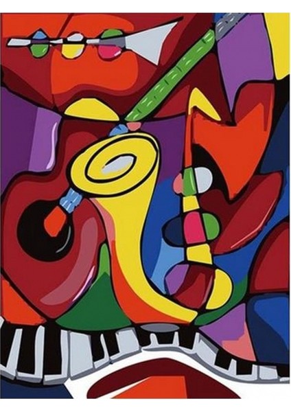 Canvas Picasso Sayılarla Boyama Seti Kasnaklı 40 x 50 cm