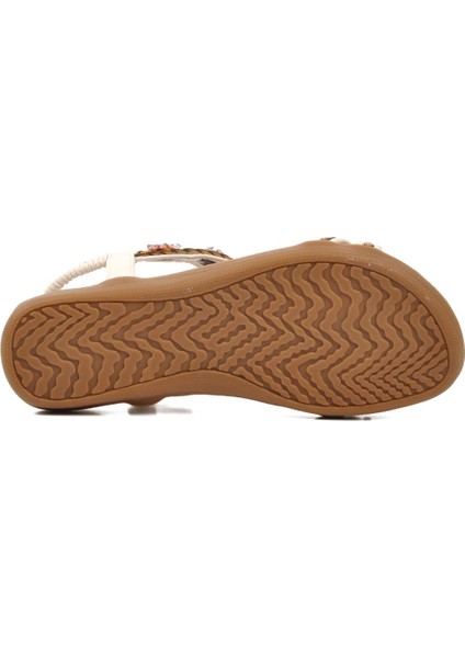 9636 Beyaz Deri Kadın Sandalet indirimleri